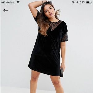 Black velvet ASOS dress